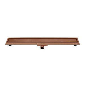 Copper RVS Douchegoot compleet met flens 70x7x6,7cm gesloten rooster