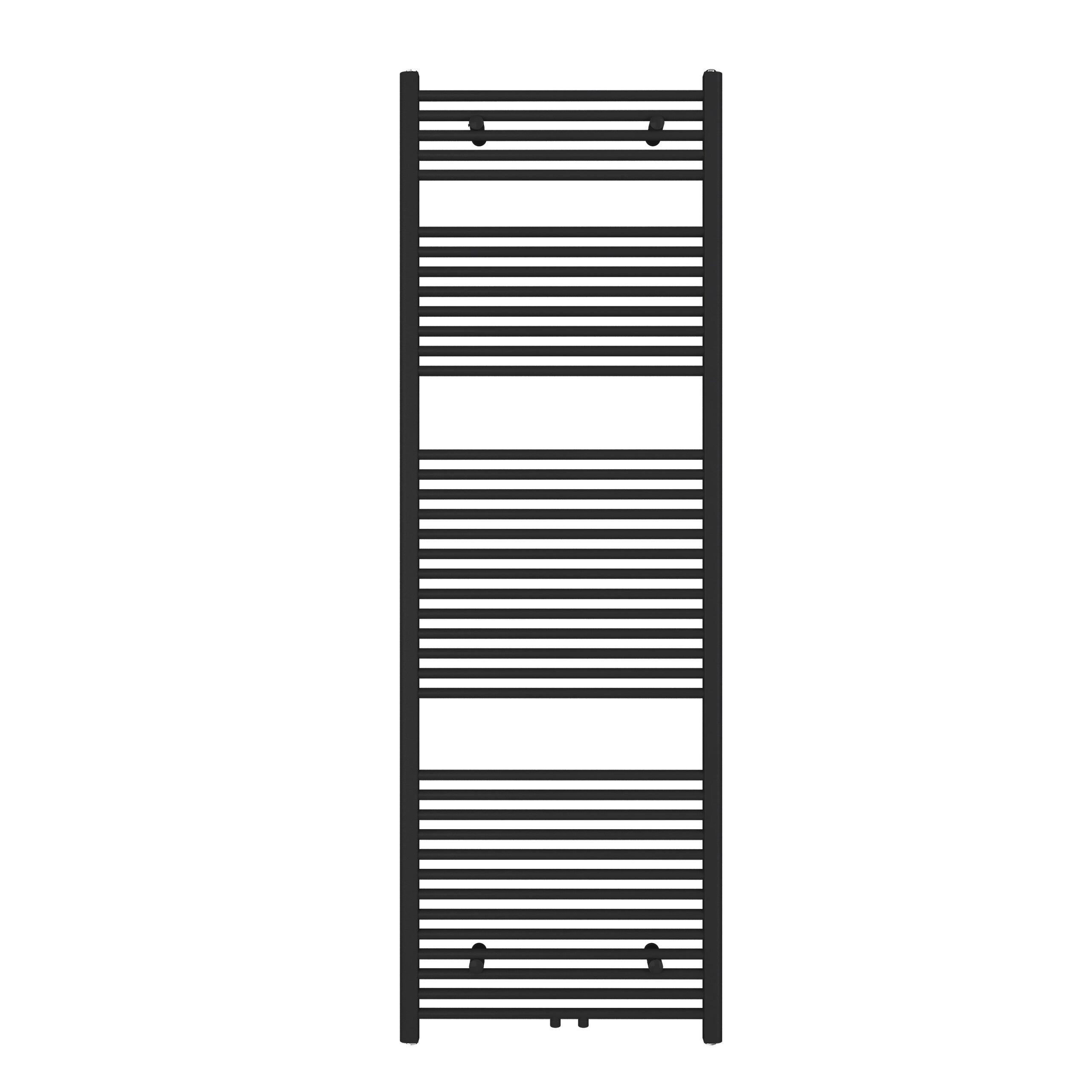 Bewust Cater logboek Designradiator Sofia 180x60cm mat zwart 953W midden aansluiting - Voordelig  Design Sanitair