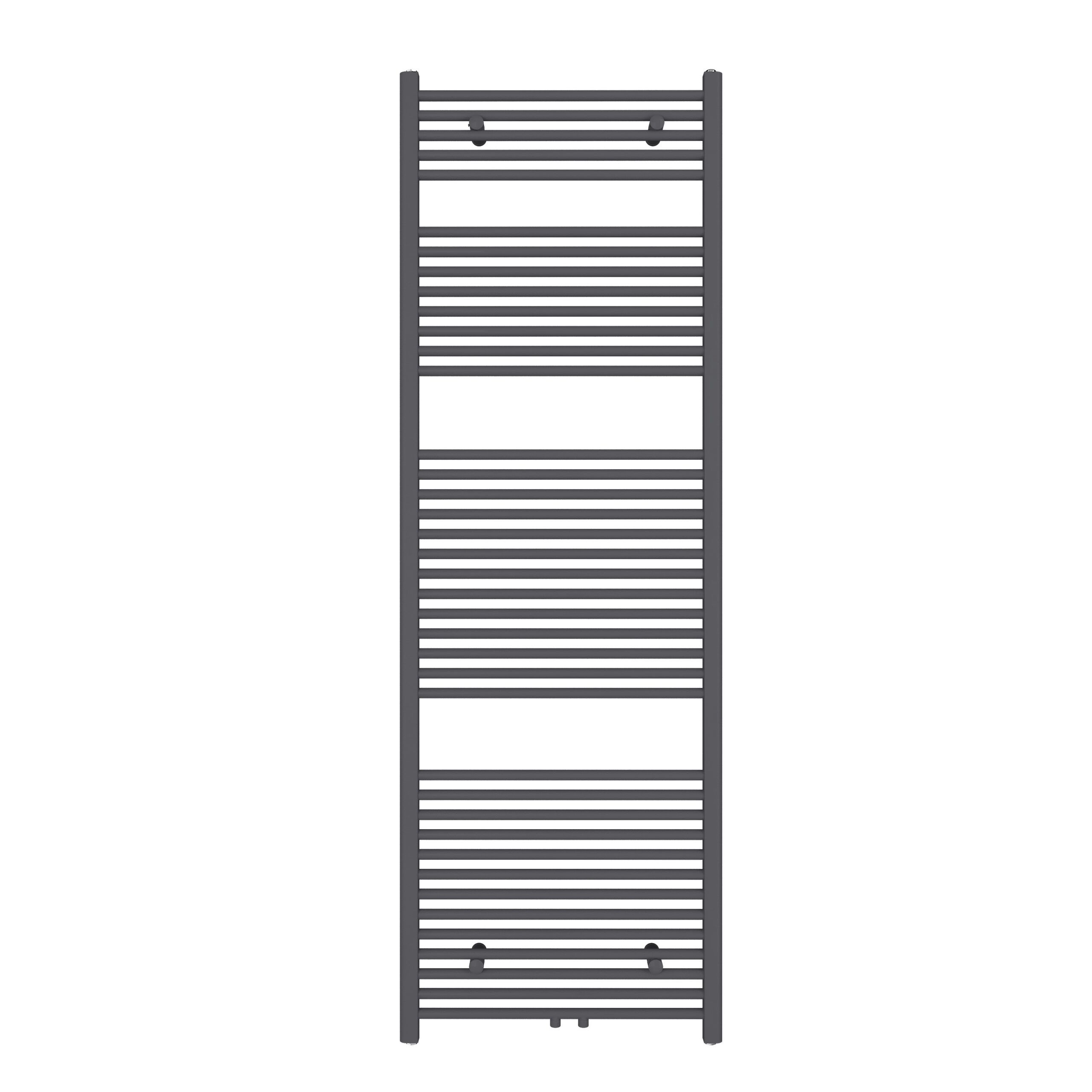 Designradiator Sofia 180x60cm mat grijs 953W midden aansluiting - Voordelig Design