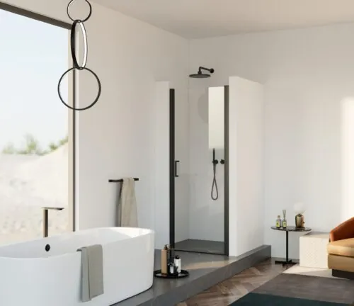 Douchedeur 80x195 Tim mat zwart