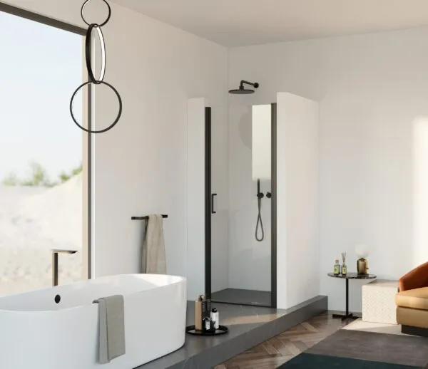 Douchedeur 80x195 Tim mat zwart