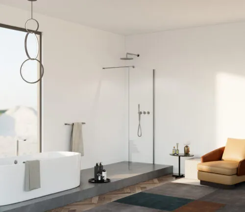 Inloopdouche Silvio 60x200 chroom
