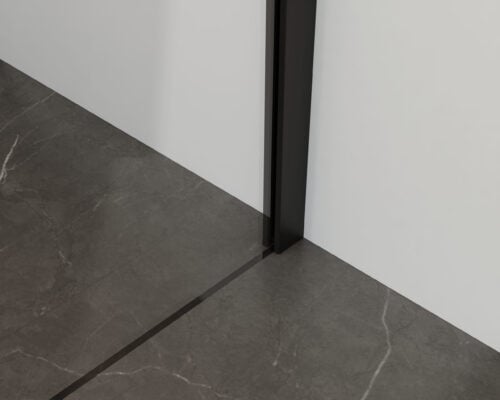 Inloopdouche Silvio 80x200 mat zwart