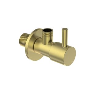 Hoekstopkraan 1/2x3/8 mm met rozet mat goud