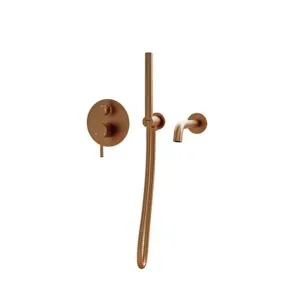 Inbouw badkraan copper één-greeps bediening complete set