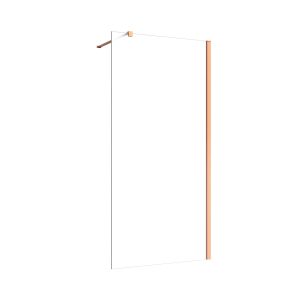 Inloopdouche 90x200 8mm Nano glas Copper serie Silvio melkglas