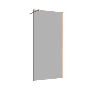 Inloopdouche 90x200 8mm Nano glas Copper serie Silvio rookglas