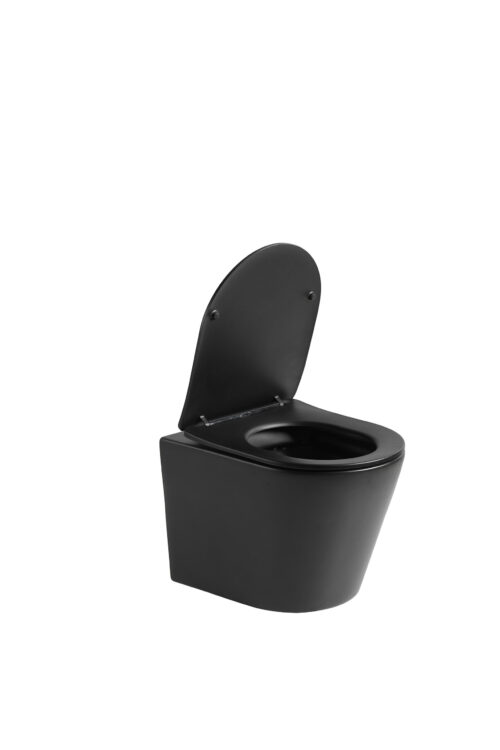 Hangend toilet Julio mat zwart