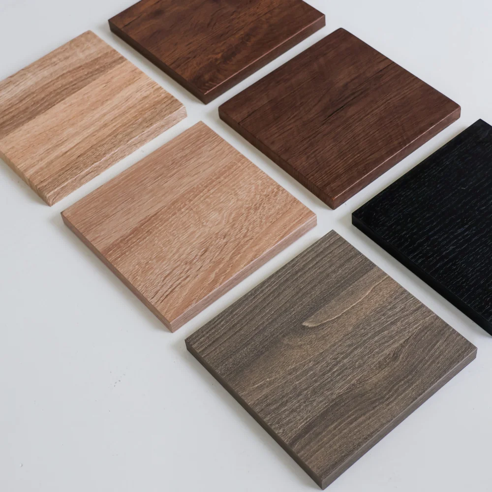 Kleurensamples badkamermeubels hout