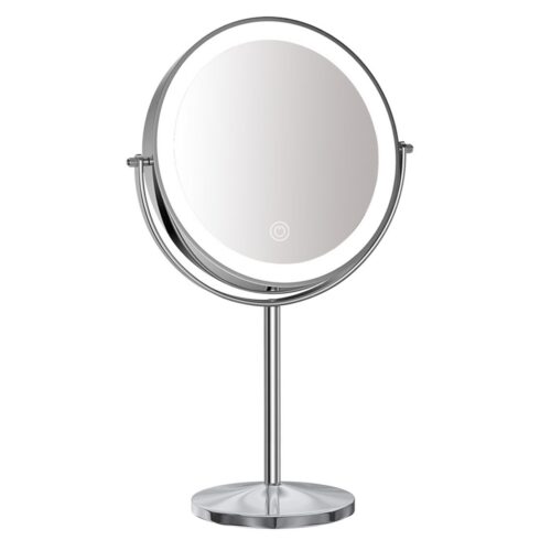 Make-up spiegel staand 5x met dimbare chroom - Voordelig Design Sanitair
