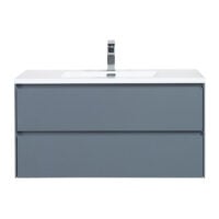 wastafelmeubel 100cm mat grijs