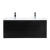 badkamermeubel nero 120cm mat zwart