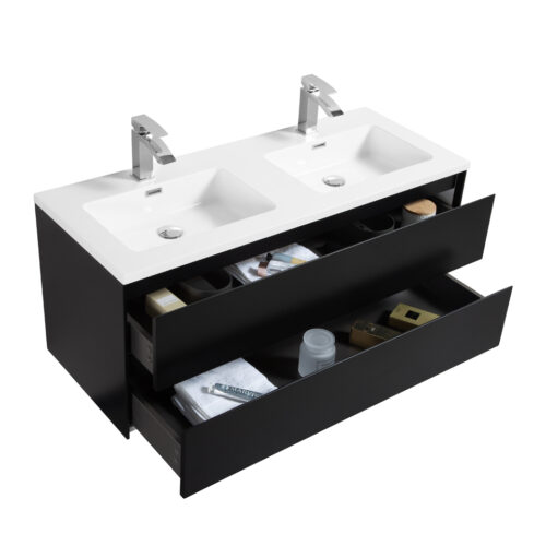 badkamermeubel nero 120cm mat zwart