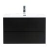 wastafelmeubel 80cm mat zwart
