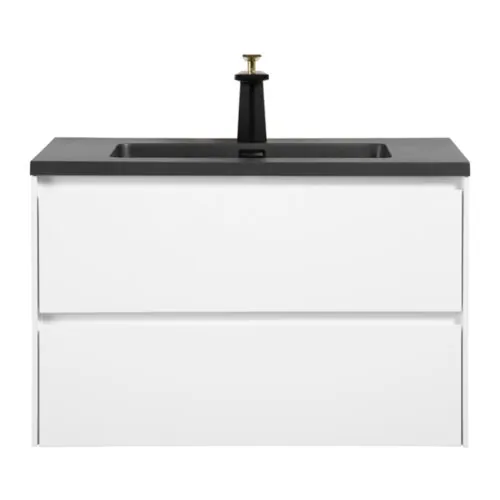 wastafelmeubel 80cm hoogglans wit