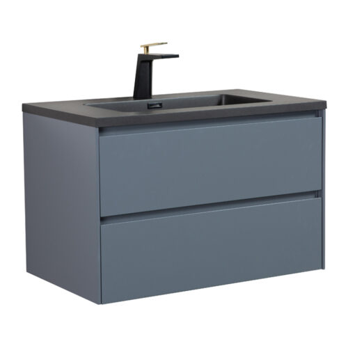 wastafelmeubel 80cm mat grijs