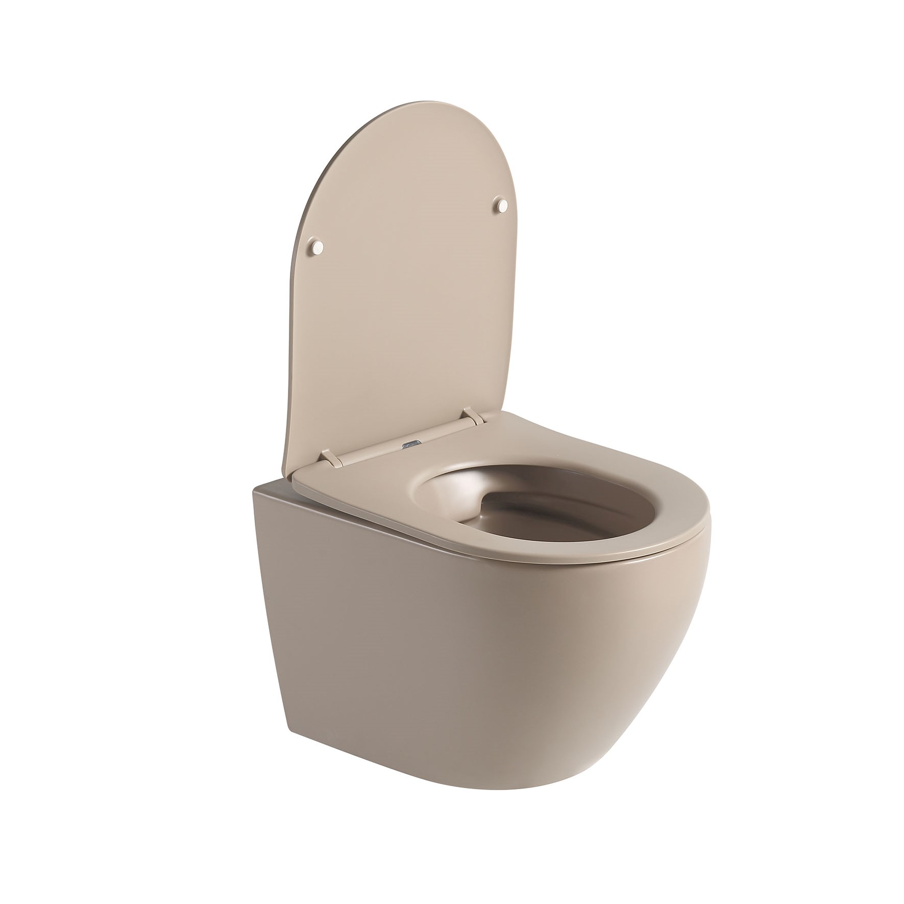bellen Superioriteit Dagelijks Hangend toilet Pietro randloos inclusief softclose zitting mat beige  49x37x37cm - Voordelig Design Sanitair