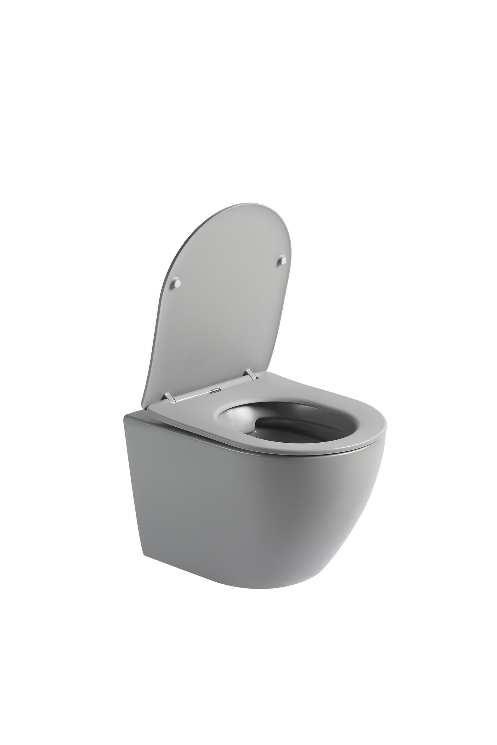 Schuur Bij zonsopgang Uitbeelding Hangend toilet Pietro randloos inclusief softclose zitting mat grijs  49x37x37cm - Voordelig Design Sanitair