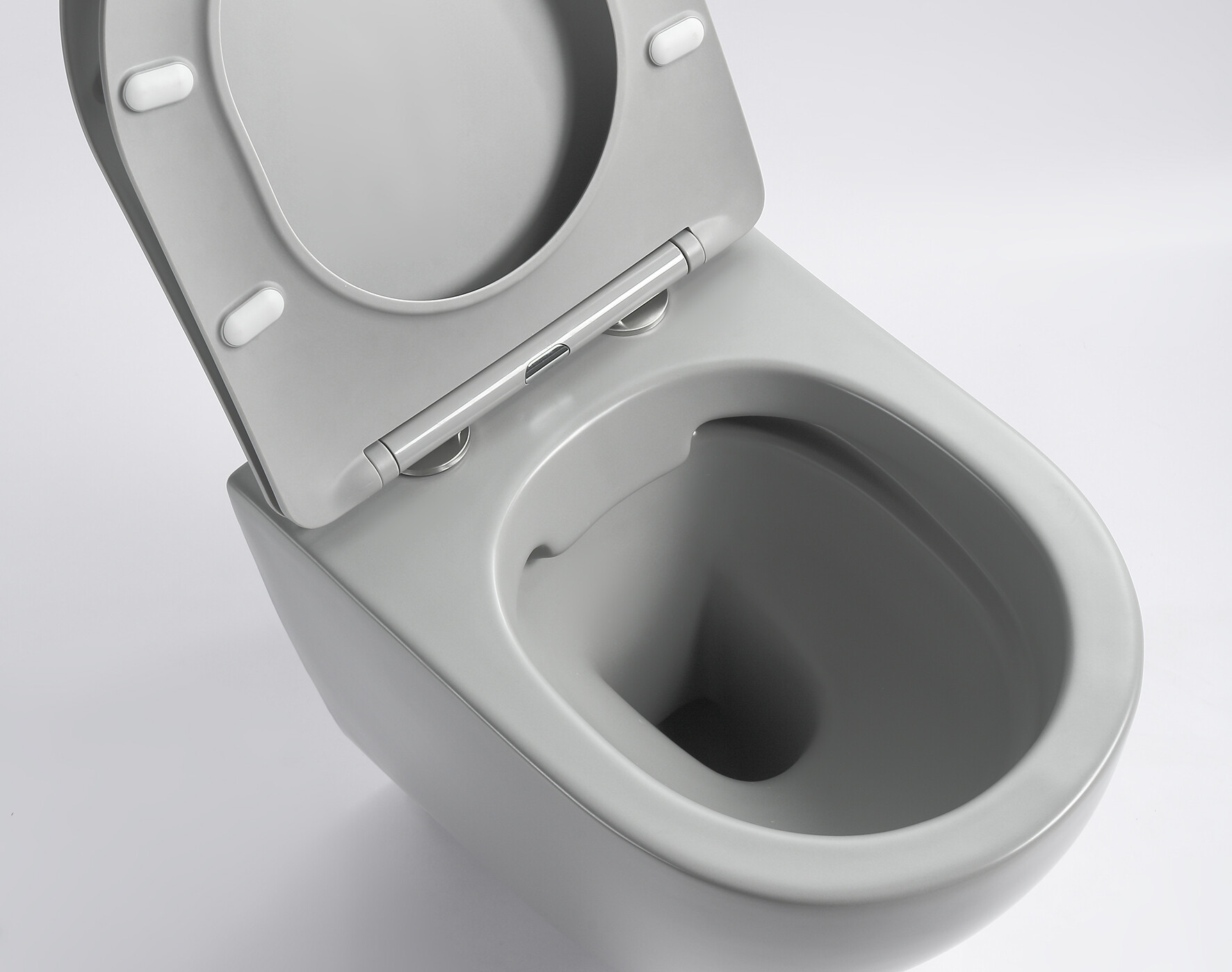 Hangend randloos inclusief softclose zitting grijs - Voordelig Design Sanitair