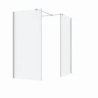 Douchewand 2 zijwanden Silvio chroom