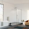 Douchewand met zijwand Silvio chroom
