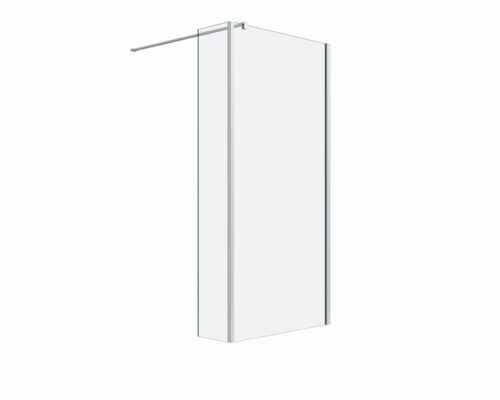 Douchewand met zijwand Silvio chroom