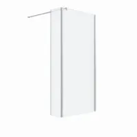 Douchewand met zijwand Silvio chroom