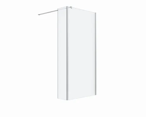 Douchewand met zijwand Silvio chroom