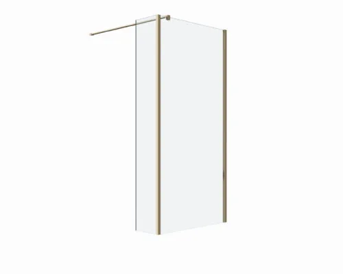 Douchewand met zijwand Silvio mat goud