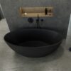 Solid Surface vrijstaand bad Lorello mat zwart