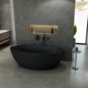 Solid Surface vrijstaand bad Lorello mat zwart