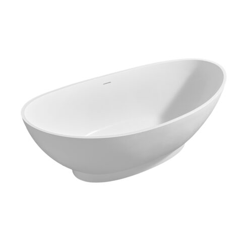 Solid Surface vrijstaand bad Lorello mat wit