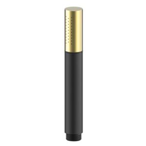 Staafhanddouche 1 stand mat zwart Pvc Mat goud