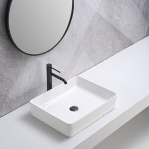 Kameel multifunctioneel Verplicht Wastafel Bella 50x39x13cm glans wit - Voordelig Design Sanitair
