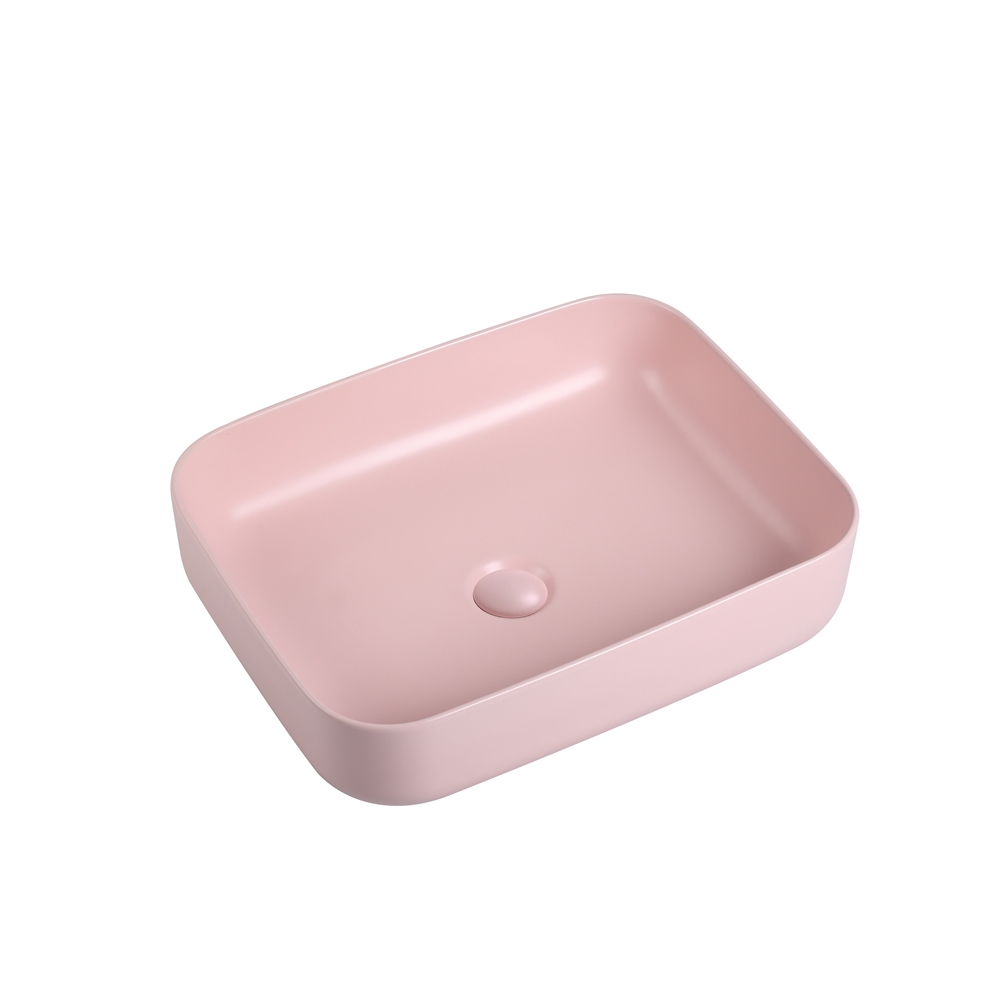 is genoeg Bel terug beven Wastafel Bella 50x39x13cm mat roze inclusief afvoerplug - Voordelig Design  Sanitair
