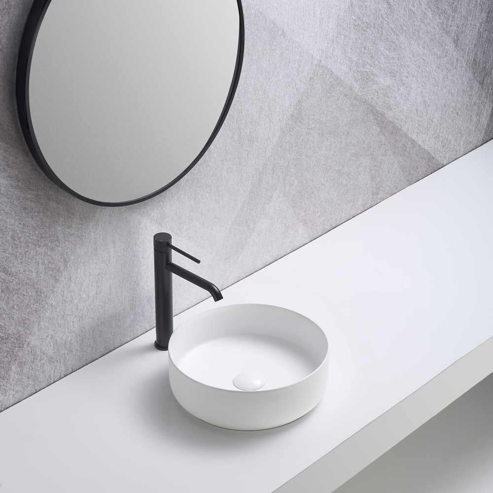 Deens gemakkelijk Zakje Waskom Anna 35x35x12cm mat wit inclusief afvoerplug - Voordelig Design  Sanitair