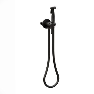 Bidetset met handdouche mat zwart warm/koud
