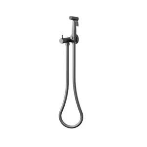 Bidetset met handdouche gun metal koud water