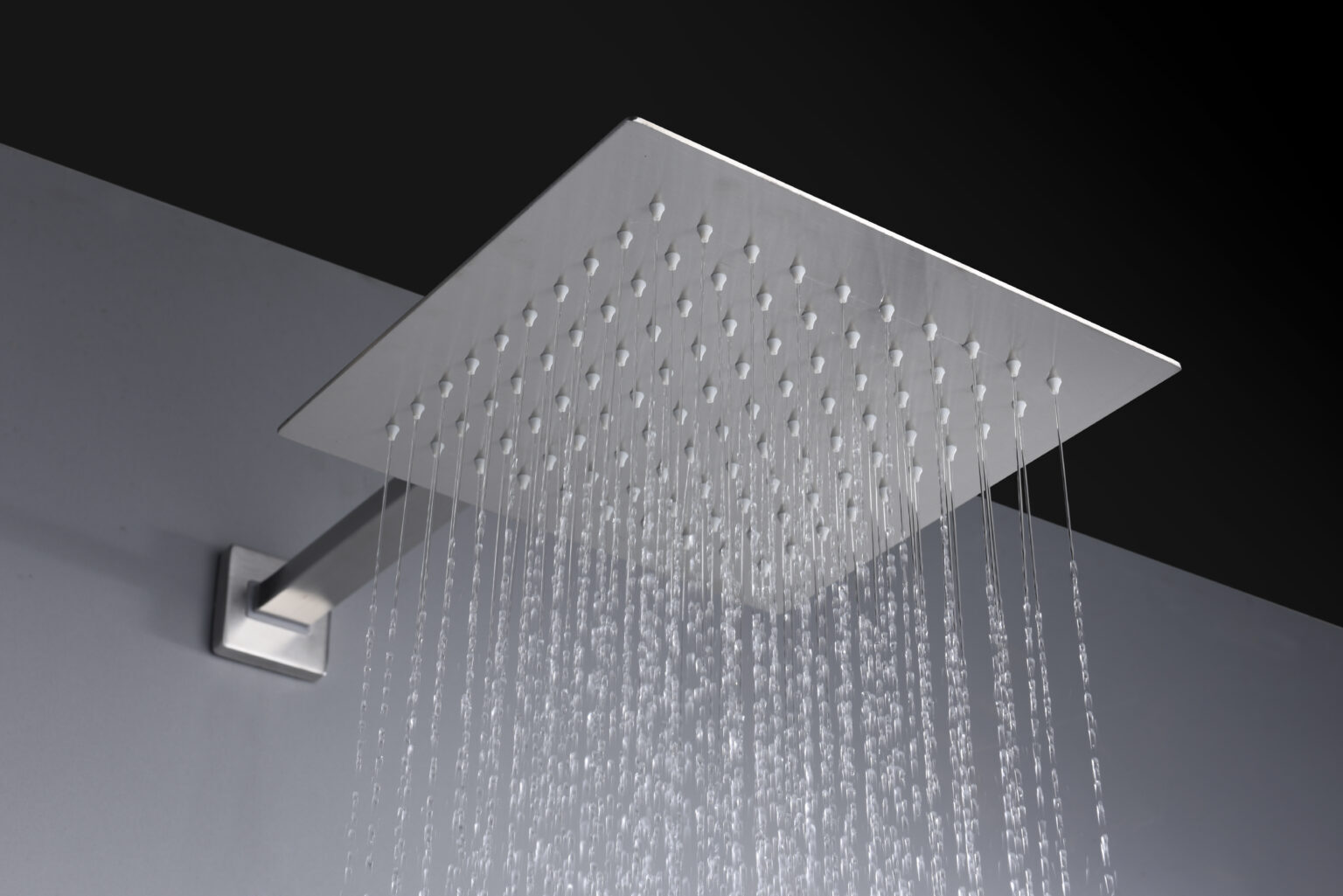 Vierkant Inbouw regendouche met plafond arm 25cm douchekop volledig Rvs