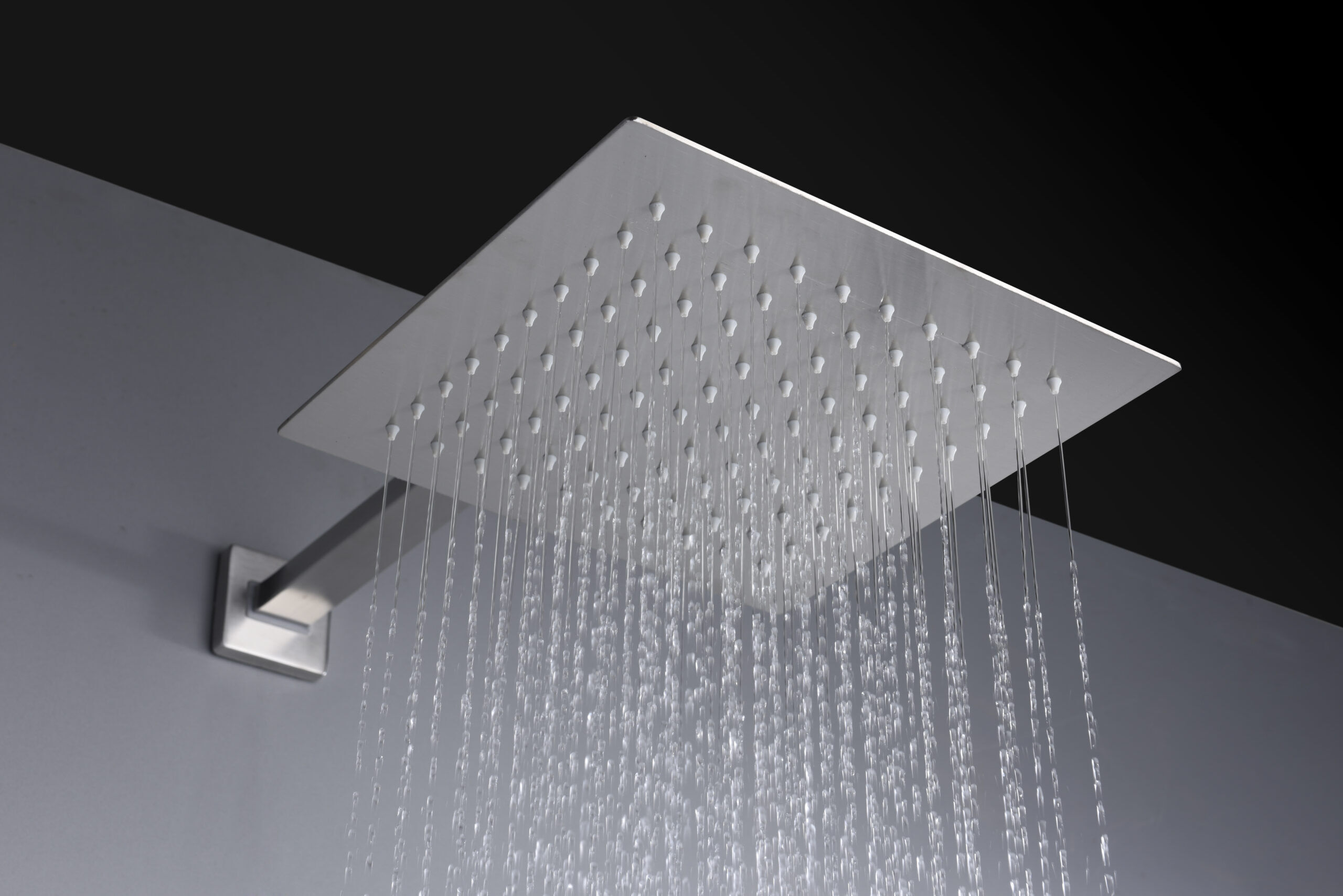 Vierkant Inbouw regendouche met plafond arm 25cm douchekop volledig Rvs