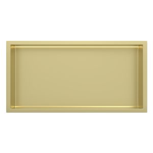Mat goud RVS Inbouwnis 30x60x7cm met LED verlichting