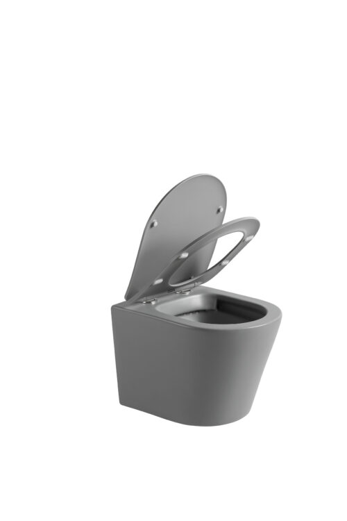 Hangend toilet Julio mat grijs