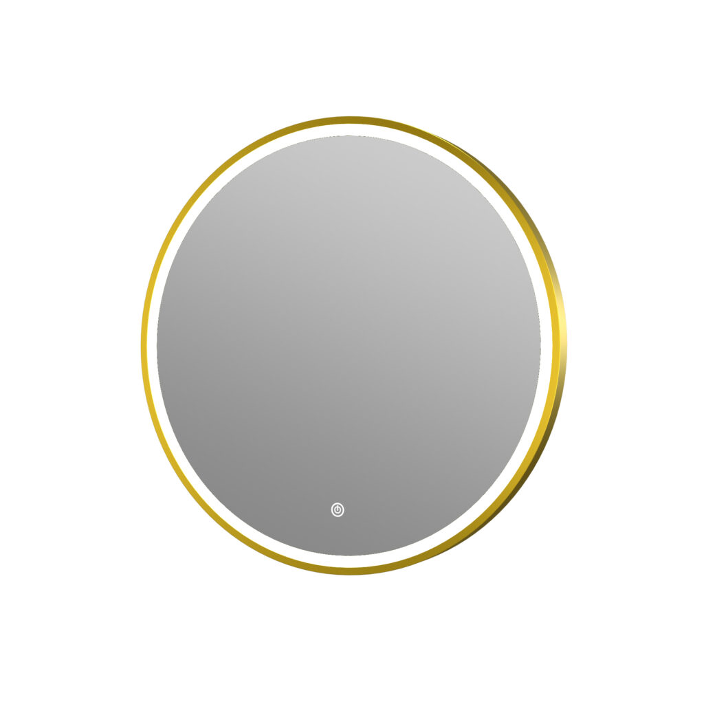 Badkamerspiegel LED met Bluetooth goud ⌀ 60 cm DAROIS