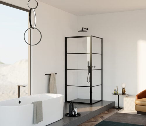 Douchecabine Rafaella 100x100x200 mat zwart