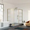 Douchewand 2 zijwanden Rafaella mat goud