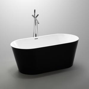 vrijstaand bad Guiseppe bi-color zwart/ wit