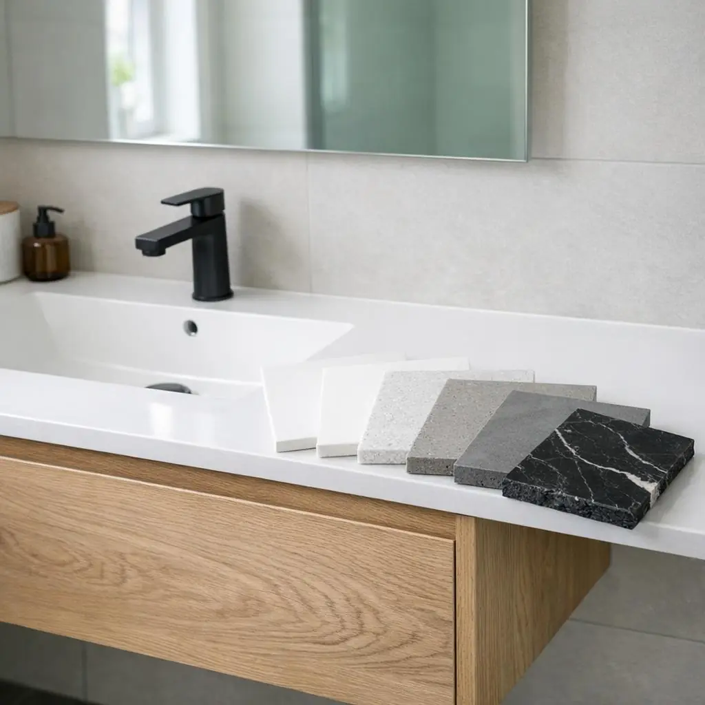 Wastafelblad materialen