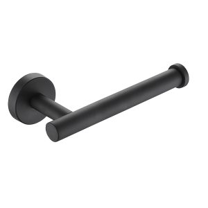 Wc-rolhouder mat zwart rond zonder klep